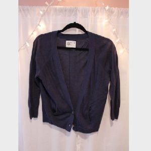 Navy knit cardigan